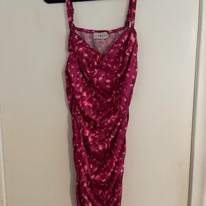 Lioness Mysterious Girl Mini Dress Pink Leopard Print Size M